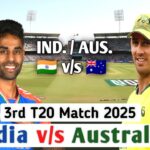 India vs Australia 3rd T20 Match 2025